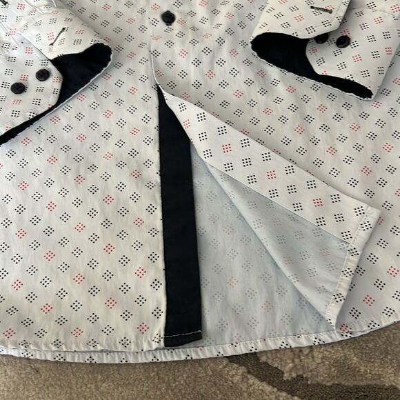 American Breed Men’s Button Down Shirt Geometric Print Long Sleeve - Picture 3 of 8